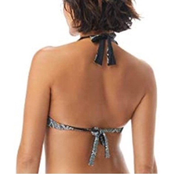 Coco Reef Reversible Verso Bikini Top All over pattern black 36/38DD NWOT - Picture 6 of 7